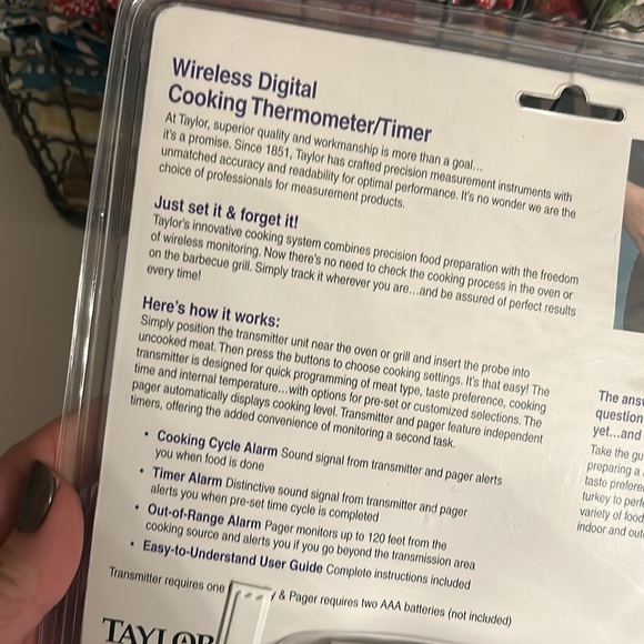 Taylor digital meat cooking thermometer and timer new in box - Picture 3 of 5